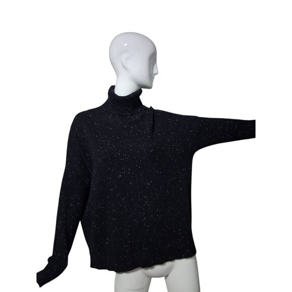 C by Bloomingdale's 100% 2-ply Cashmere Womens XL Speckled Turtleneck Sweater - Picture 6 of 13
